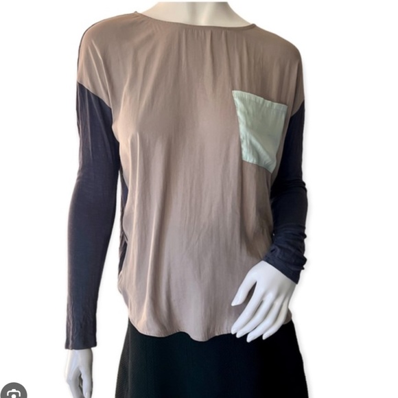 Anthropologie Dolan Left Coast Color Block Top Size m - Picture 4 of 5
